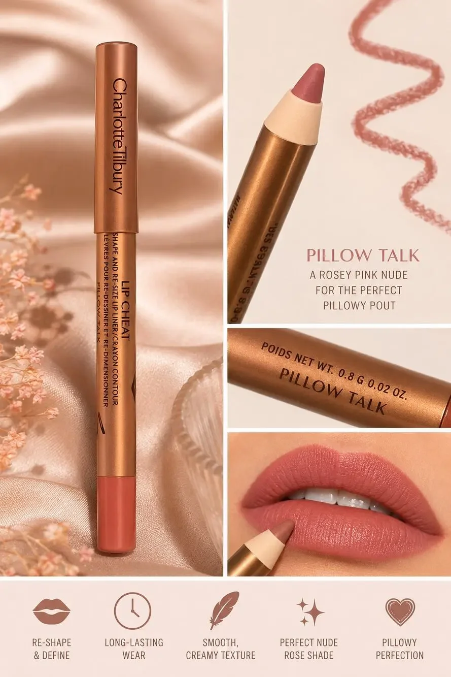 Charlotte Tilbury Lip Cheat Pillow Talk Travel Size New